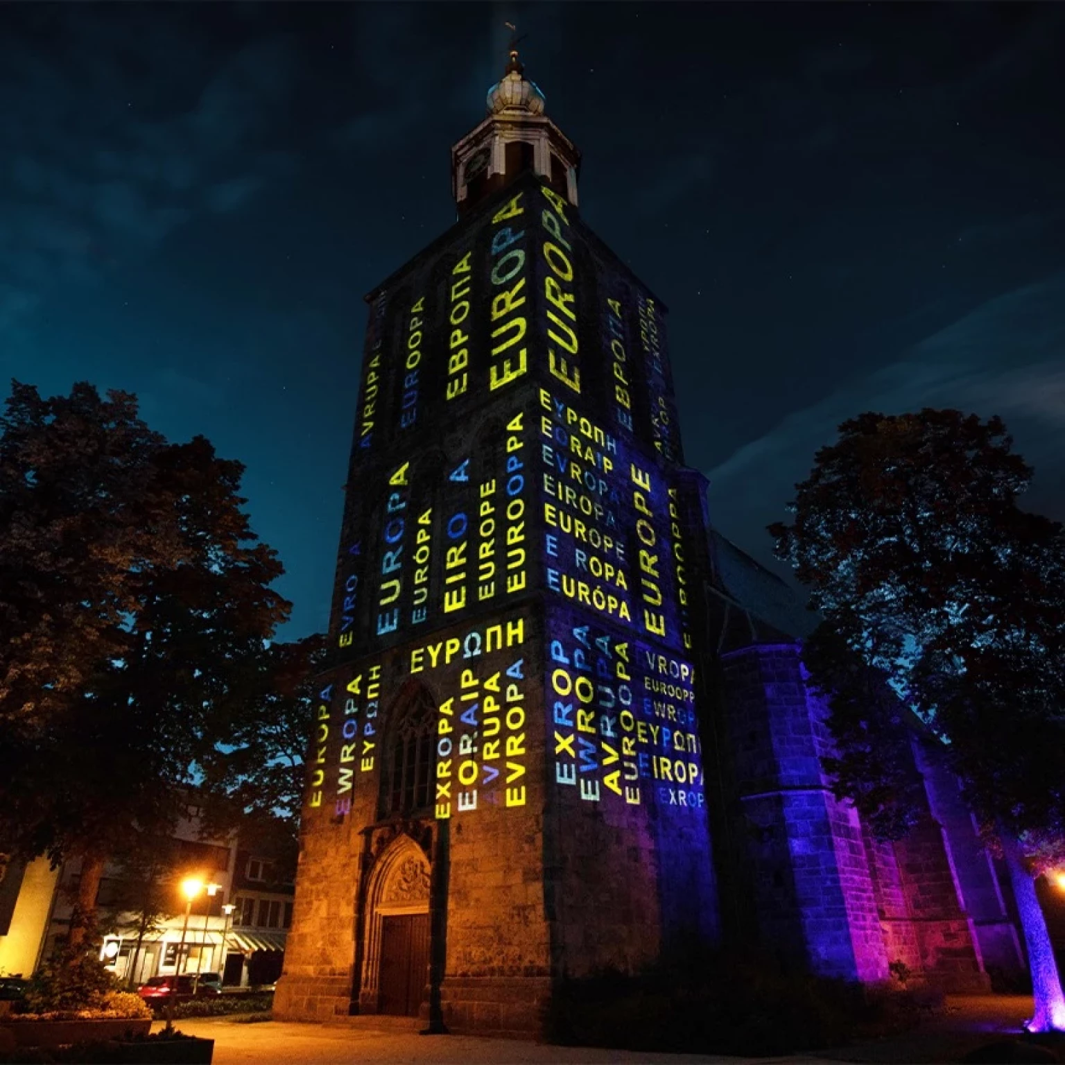 Lichtinstallation Europawahl