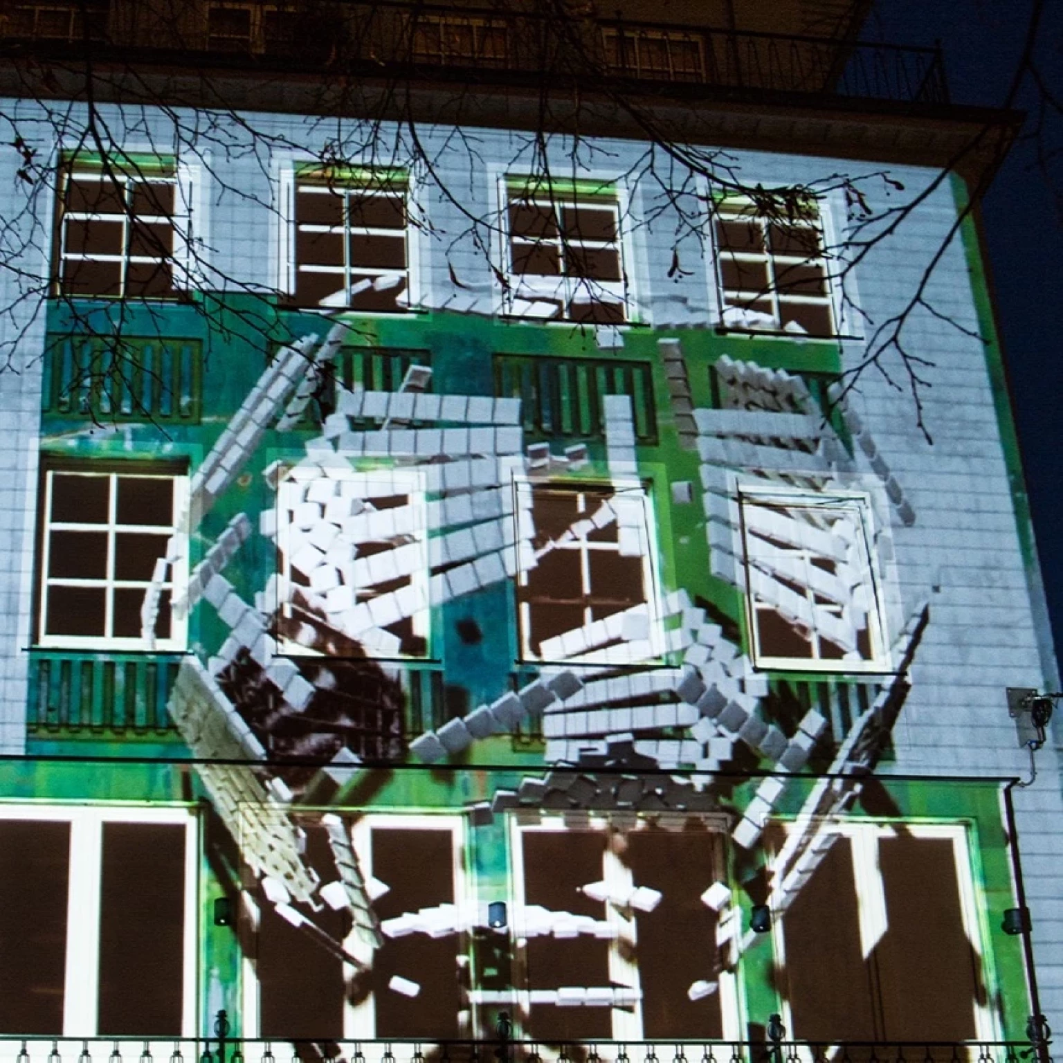 Guerilla Projektionsshow Brooks Bielefeld