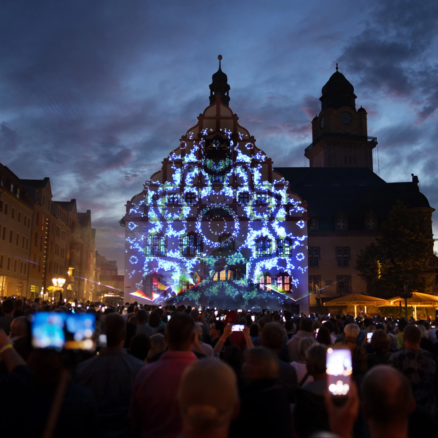3D Video und Laser Mapping Stadtjubiläum Plauen